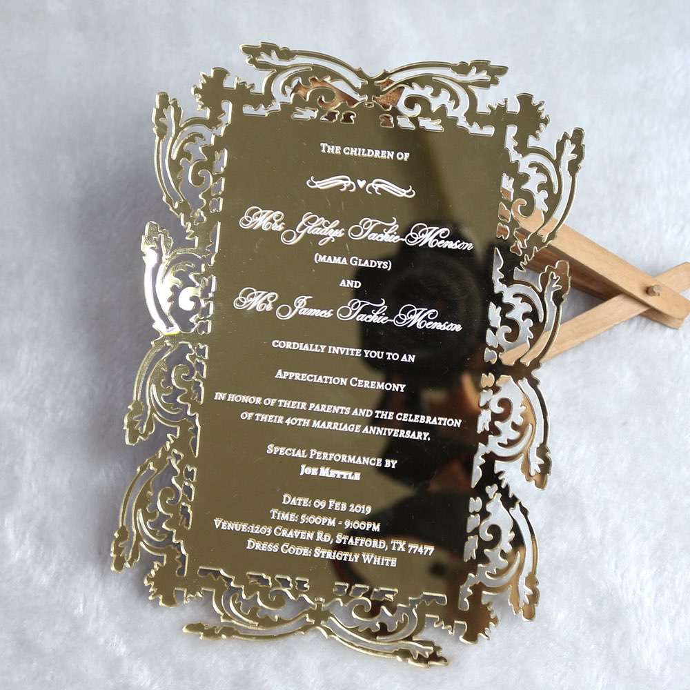 acrylic invitation